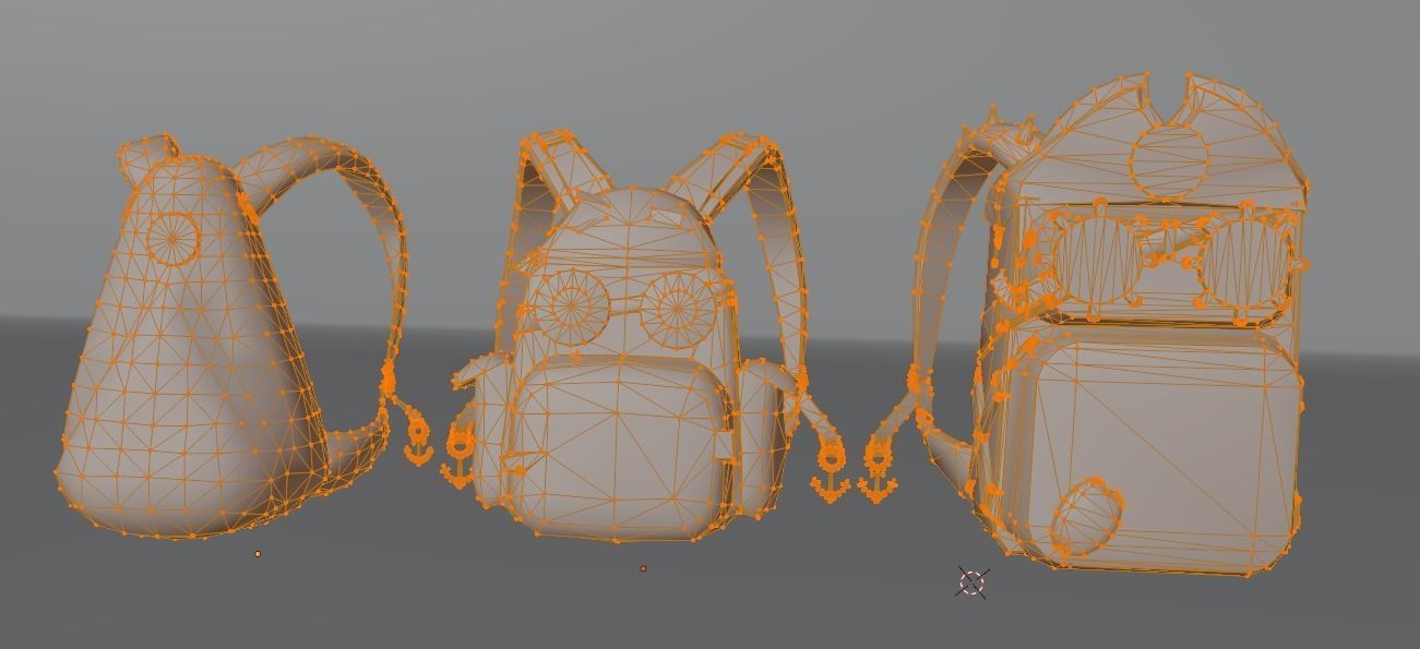 bag 3x Steampunk Captain Backpack 3D model_10