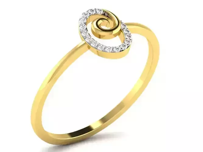 Diamond Ring For Women 3d Print Model