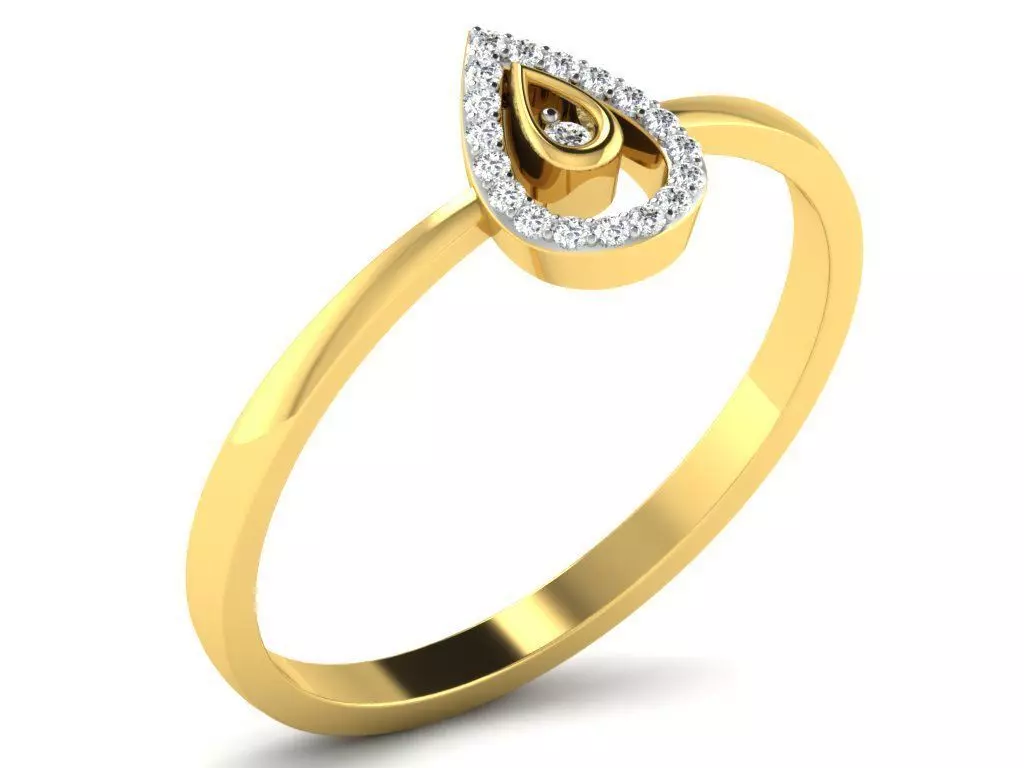 Diamond Ring For Women 3d Print Model 3D print model_0