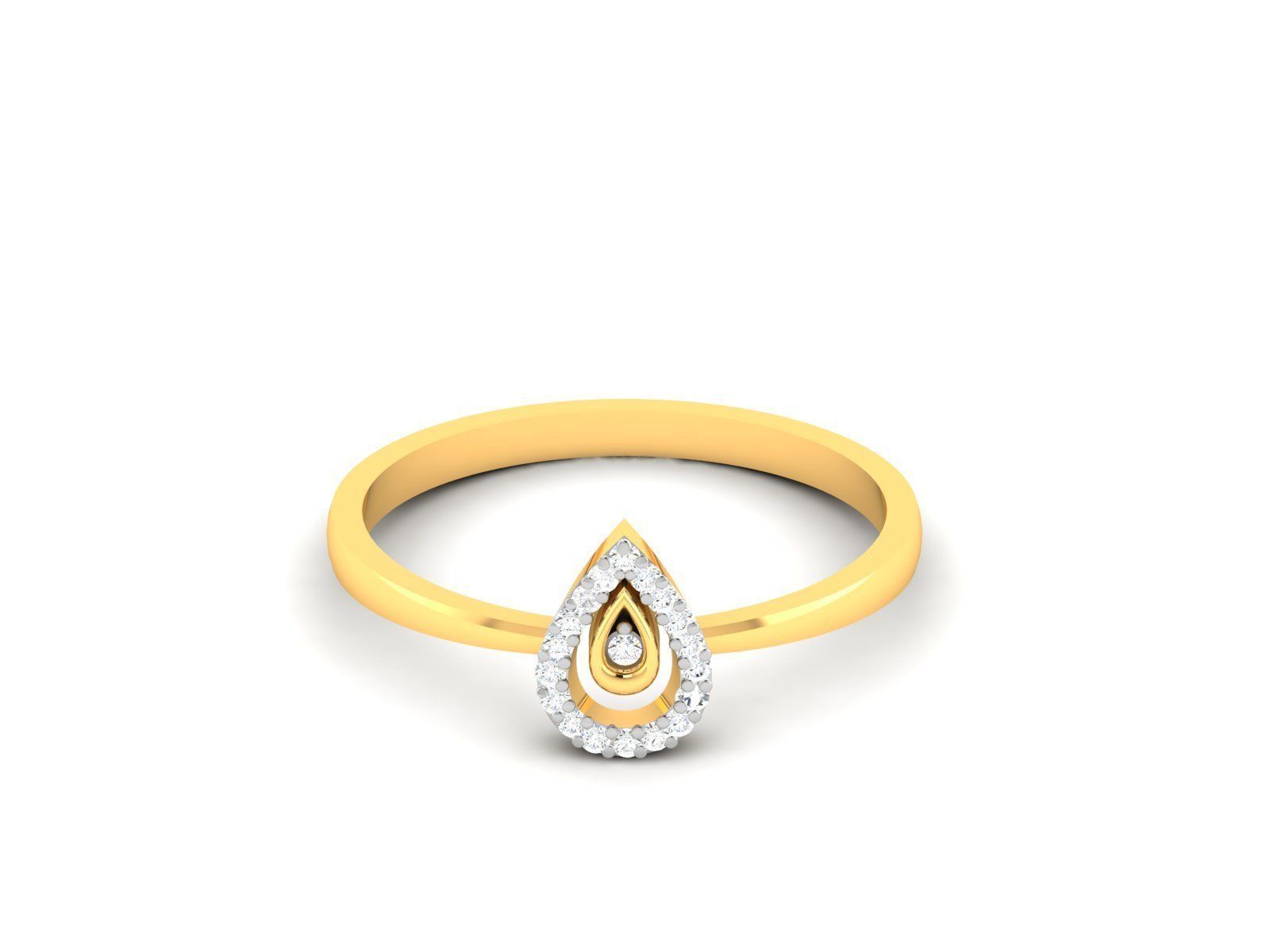 Diamond Ring For Women 3d Print Model 3D print model_2
