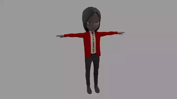 Student - Cartoon Character Afro Woman