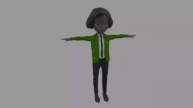 Student - Cartoon Character Afro Woman