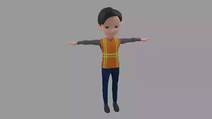 Worker - Cartoon Character Man