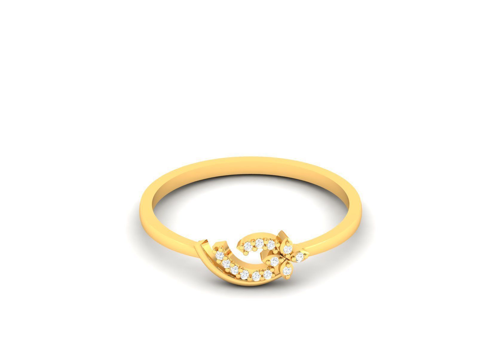 Diamond Ring For Women 3d Print Model 3D print model_1