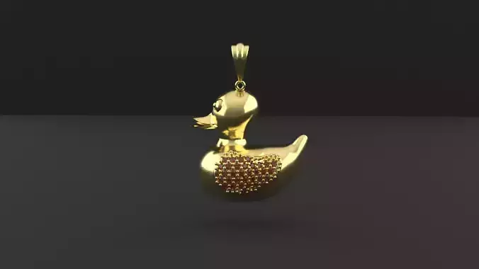 Wing Stone Duck Pendant 