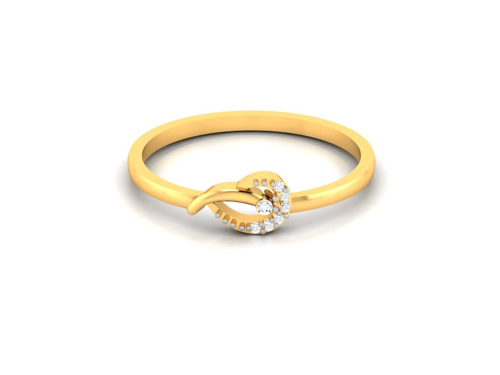Diamond Ring For Women 3d Print Model 3D print model_6