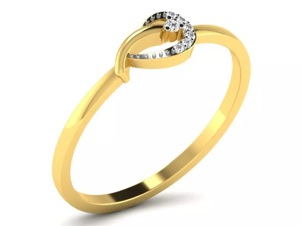 Diamond Ring For Women 3d Print Model 3D print model_0