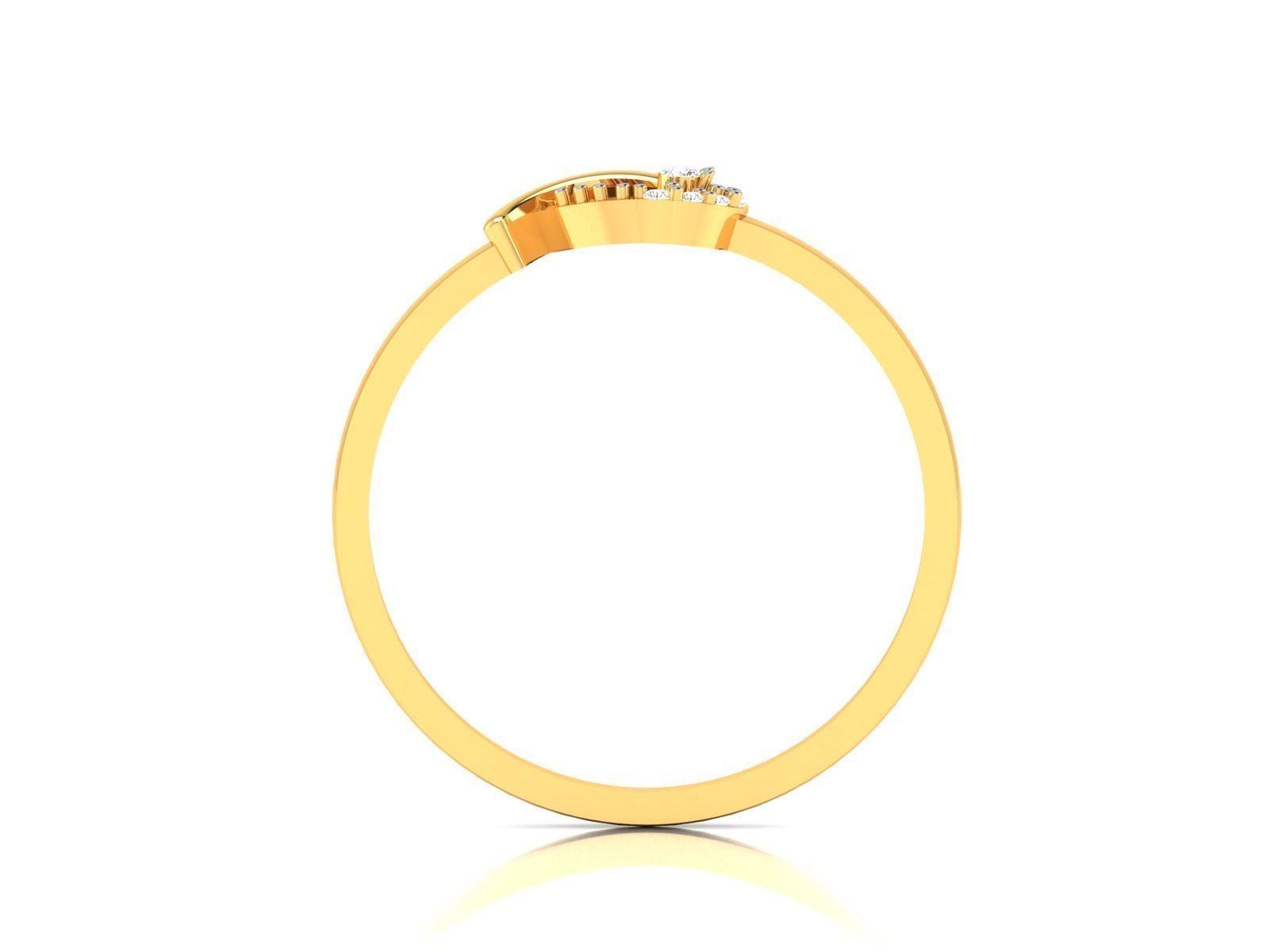 Diamond Ring For Women 3d Print Model 3D print model_9