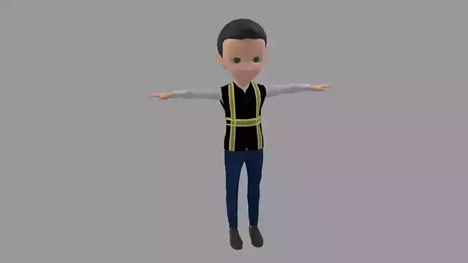 Worker - Cartoon Character Man