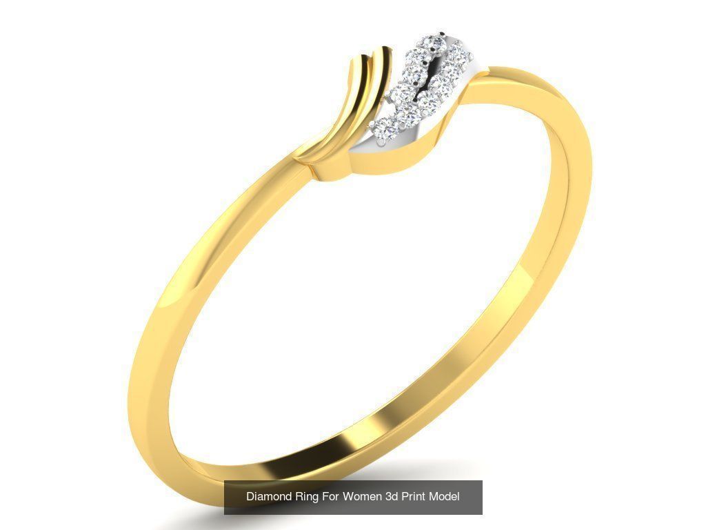 Diamond Rings Collection For Women 3d Print Model _108