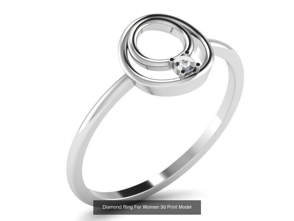 Diamond Rings Collection For Women 3d Print Model _84