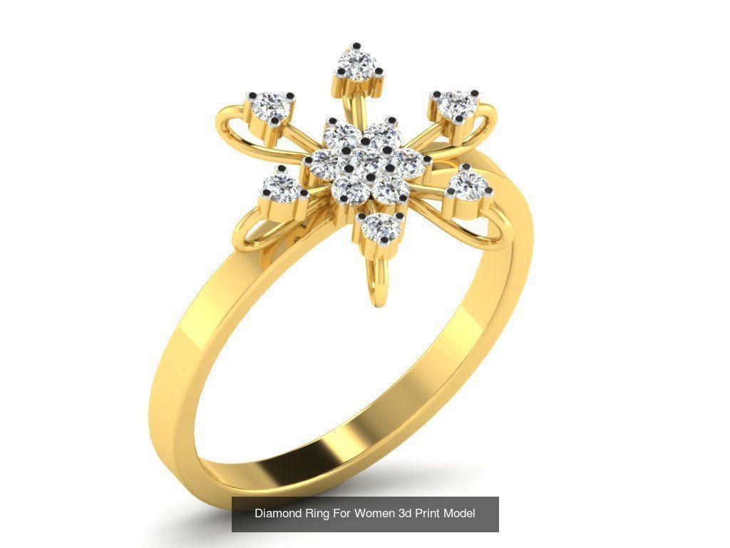 Diamond Rings Collection For Women 3d Print Model _31