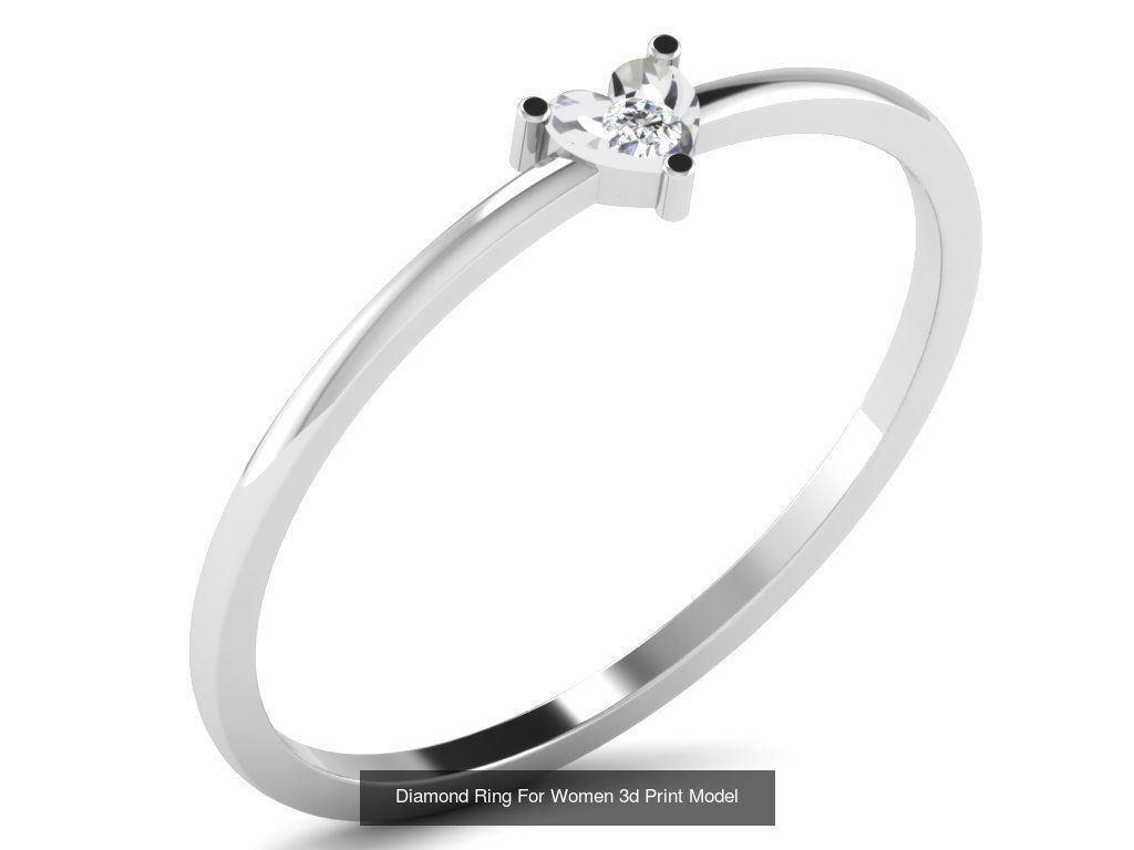 Diamond Rings Collection For Women 3d Print Model _96