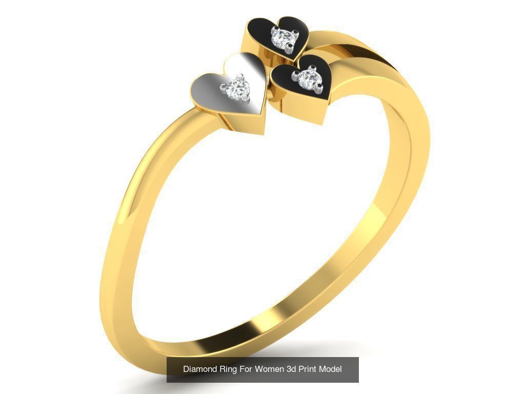 Diamond Rings Collection For Women 3d Print Model _59