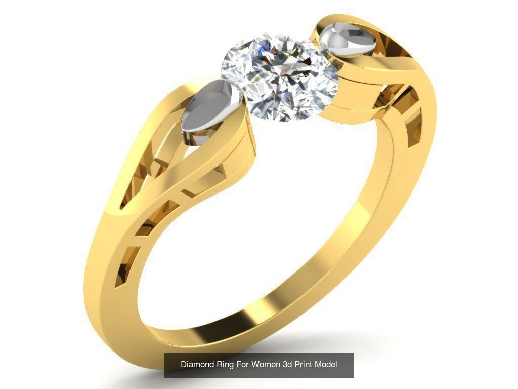 Diamond Rings Collection For Women 3d Print Model _68