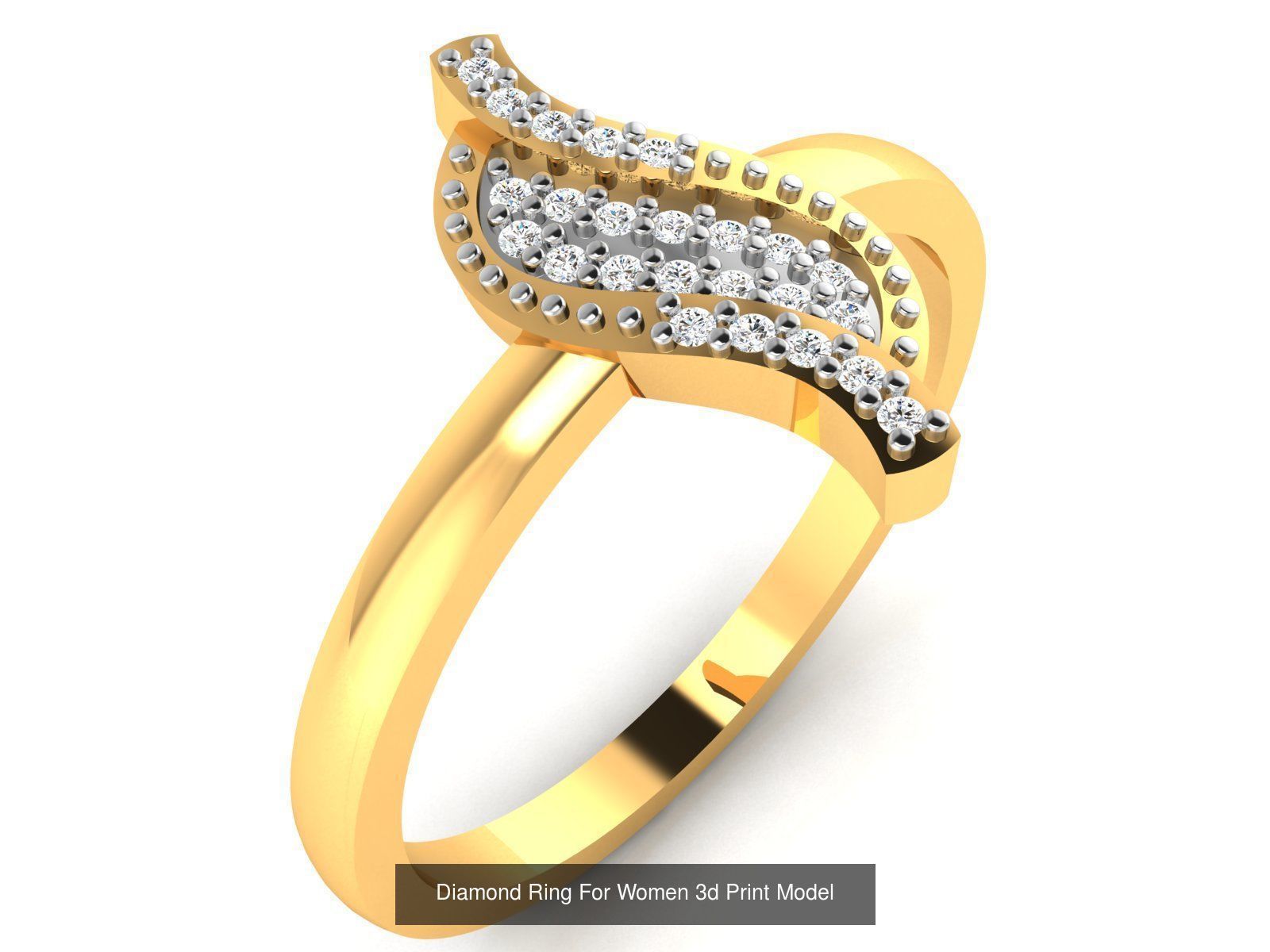 Diamond Rings Collection For Women 3d Print Model _33