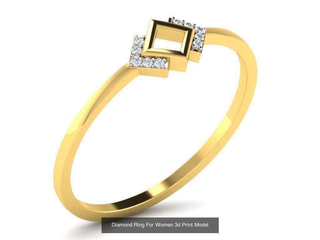 Diamond Rings Collection For Women 3d Print Model _109