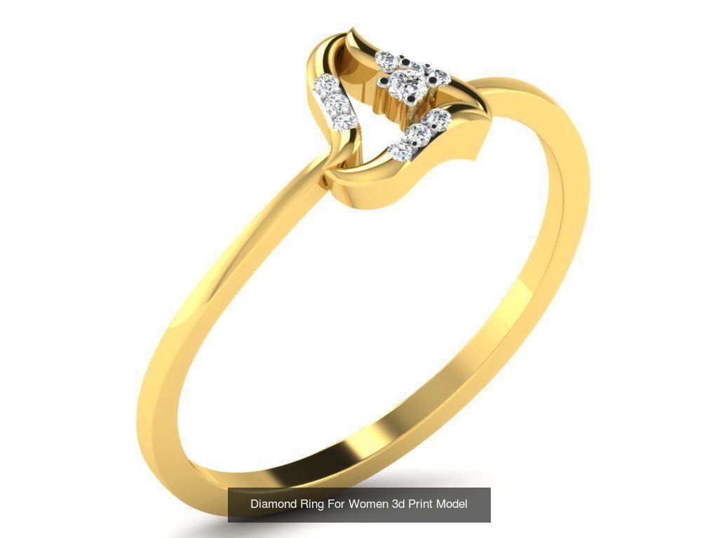 Diamond Rings Collection For Women 3d Print Model _123