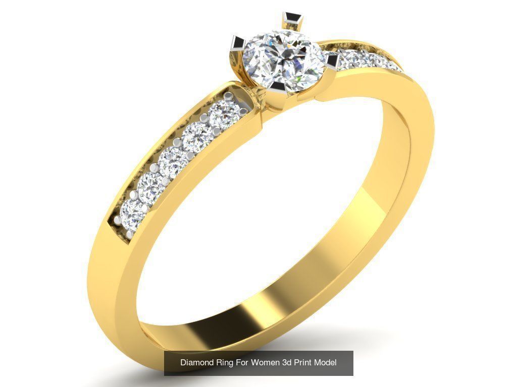 Diamond Rings Collection For Women 3d Print Model _74