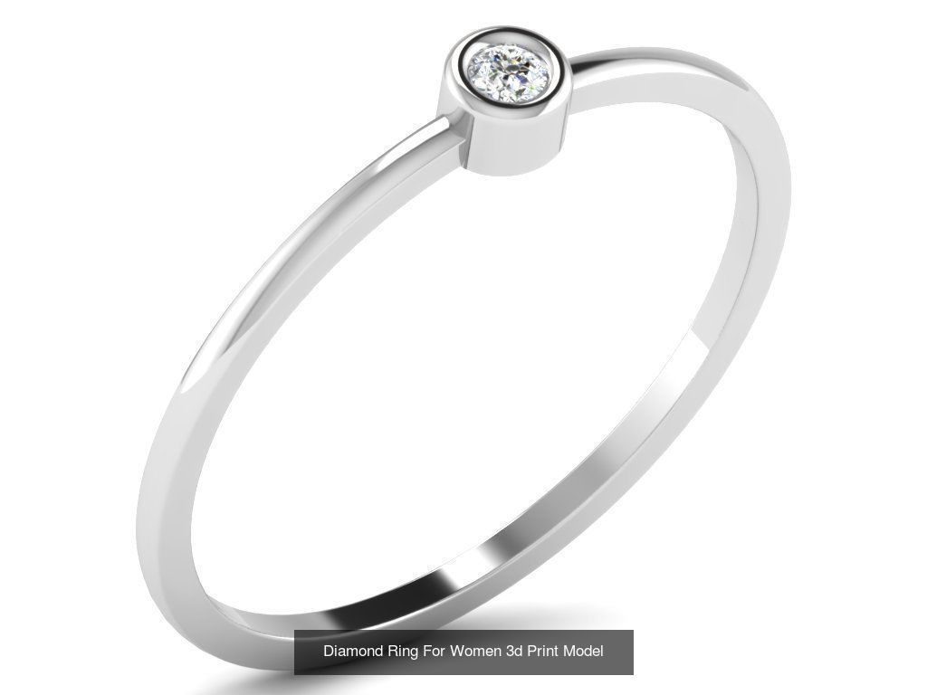 Diamond Rings Collection For Women 3d Print Model _97