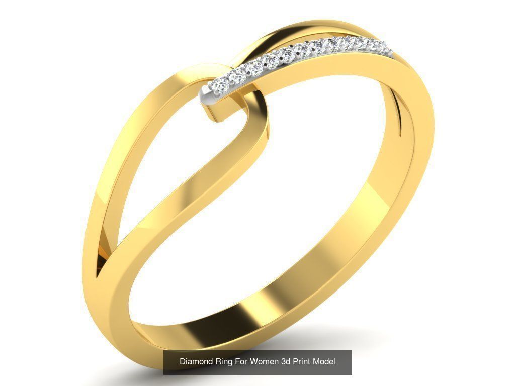 Diamond Rings Collection For Women 3d Print Model _51