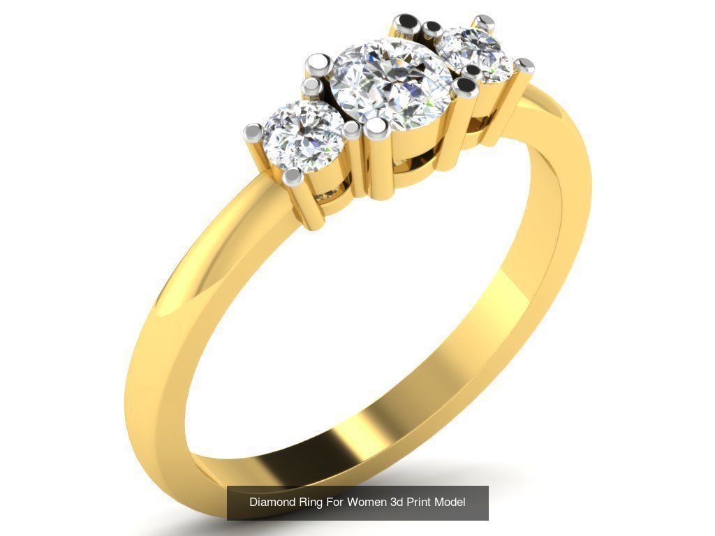 Diamond Rings Collection For Women 3d Print Model _75