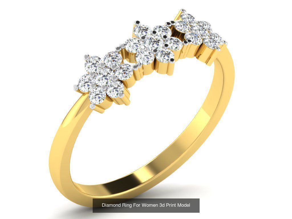 Diamond Rings Collection For Women 3d Print Model _30