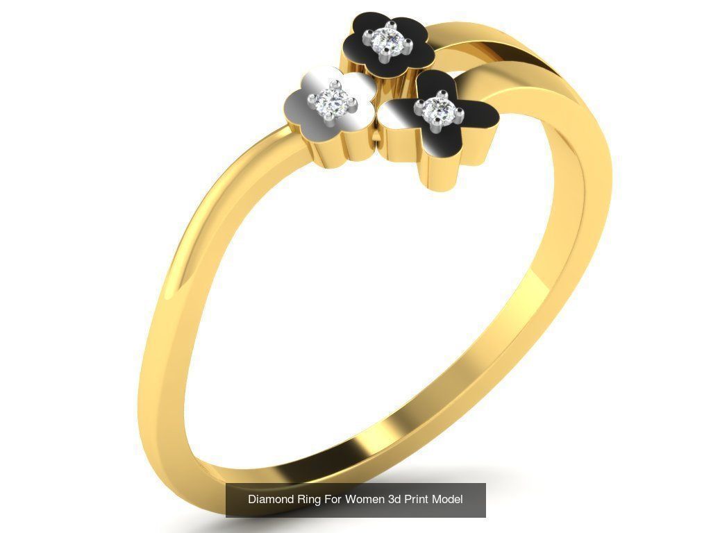 Diamond Rings Collection For Women 3d Print Model _60