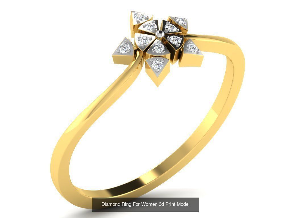 Diamond Rings Collection For Women 3d Print Model _130