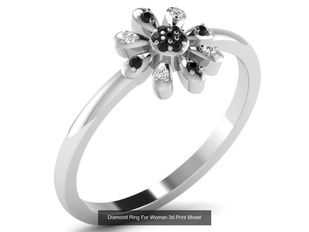 Diamond Rings Collection For Women 3d Print Model _42
