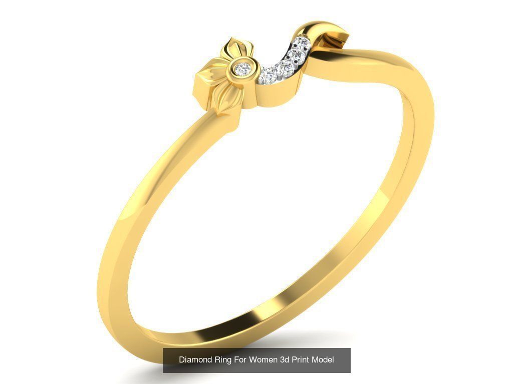 Diamond Rings Collection For Women 3d Print Model _121