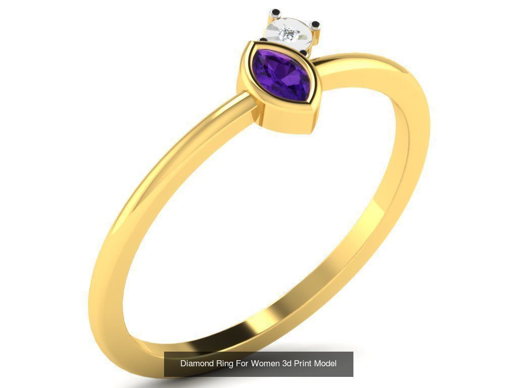 Diamond Rings Collection For Women 3d Print Model _62