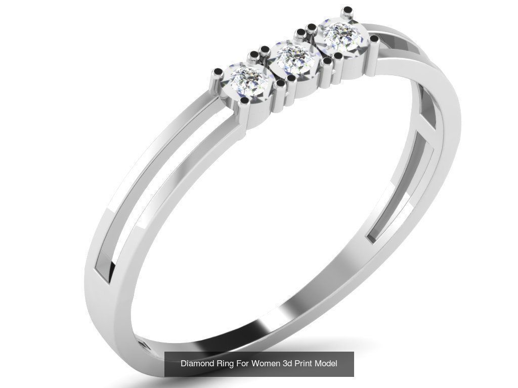 Diamond Rings Collection For Women 3d Print Model _98