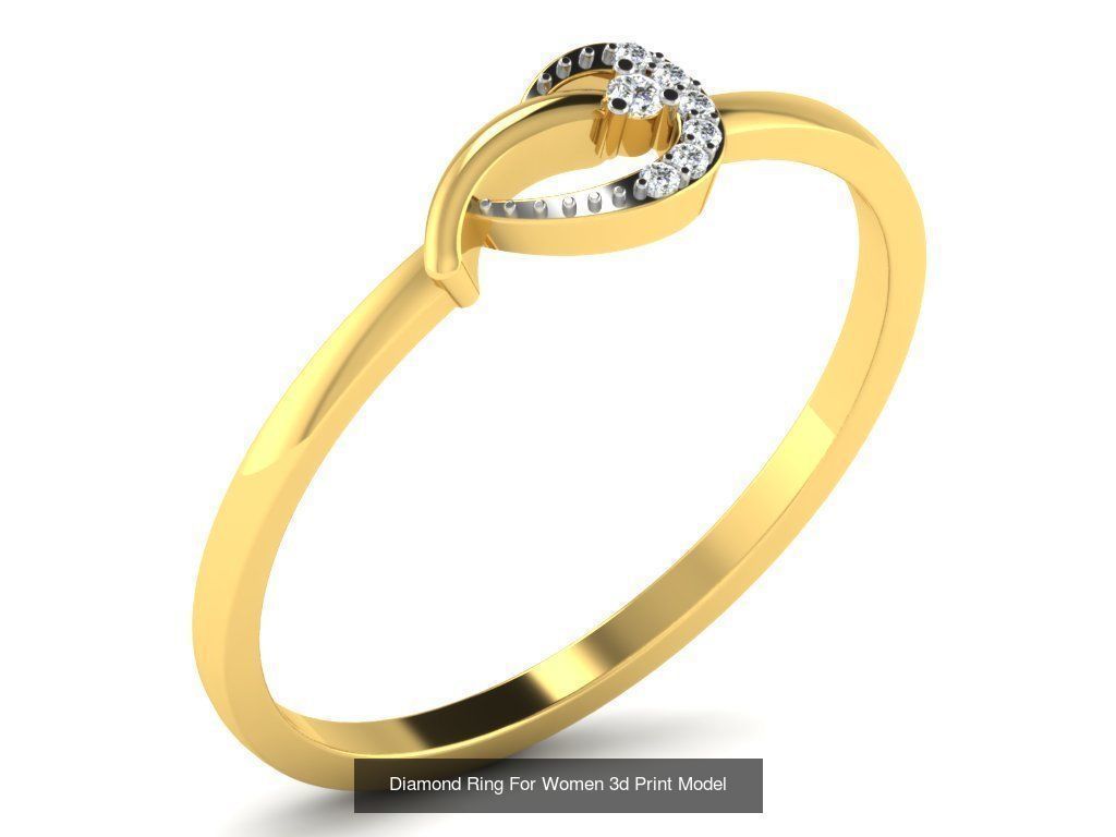 Diamond Rings Collection For Women 3d Print Model _120