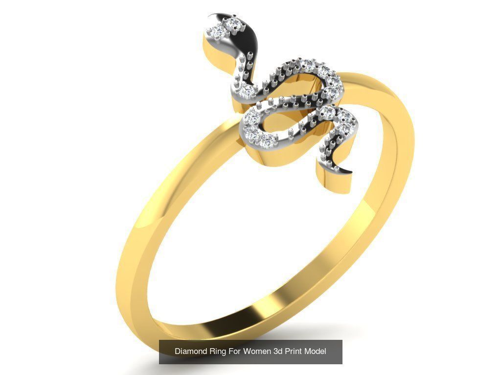 Diamond Rings Collection For Women 3d Print Model _46