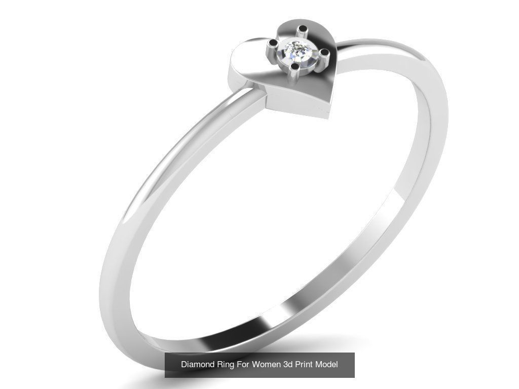 Diamond Rings Collection For Women 3d Print Model _86