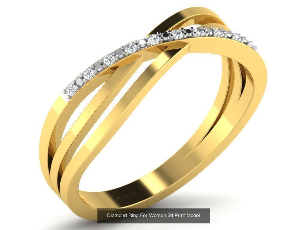 Diamond Rings Collection For Women 3d Print Model _47