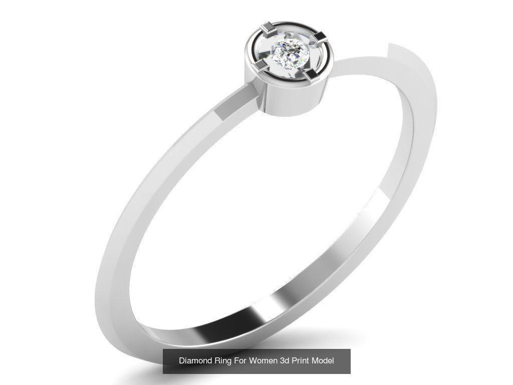 Diamond Rings Collection For Women 3d Print Model _128