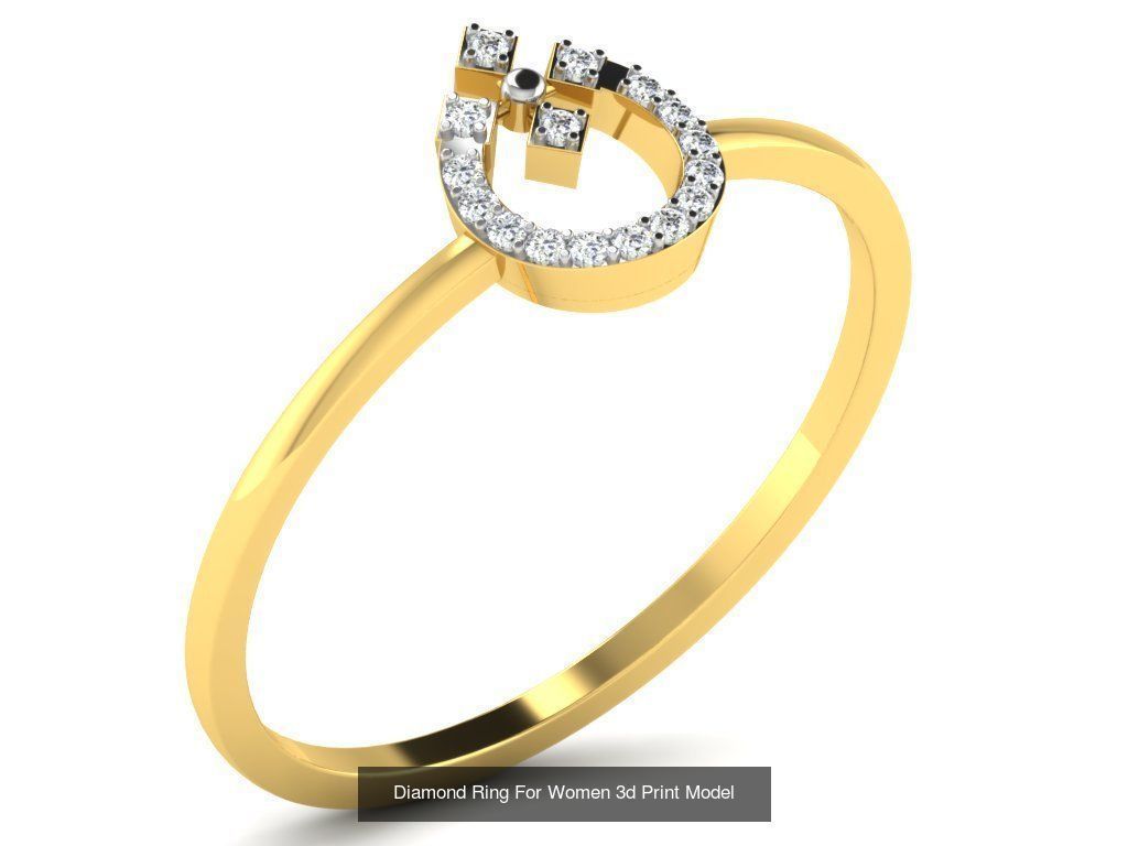 Diamond Rings Collection For Women 3d Print Model _113