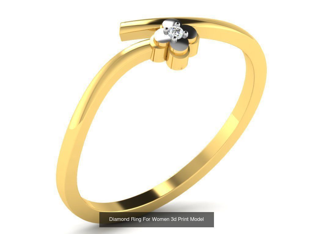 Diamond Rings Collection For Women 3d Print Model _61