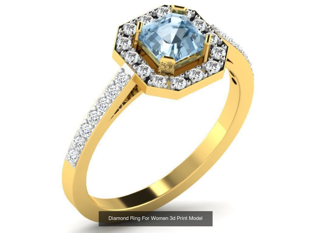 Diamond Rings Collection For Women 3d Print Model _73