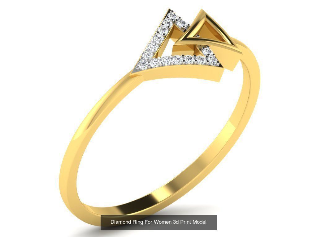 Diamond Rings Collection For Women 3d Print Model _124