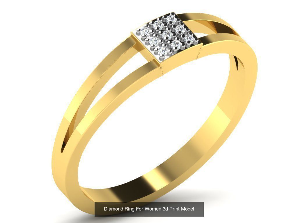 Diamond Rings Collection For Women 3d Print Model _52