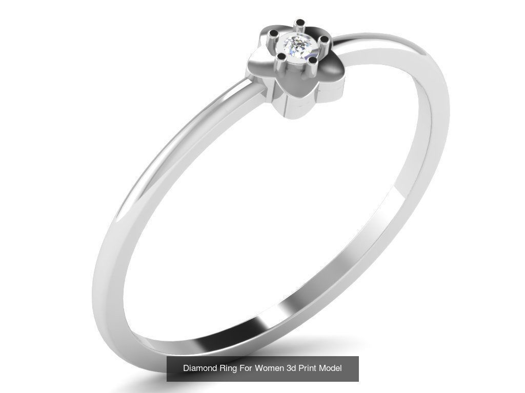 Diamond Rings Collection For Women 3d Print Model _85