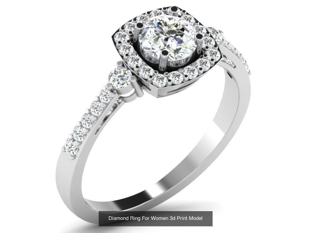 Diamond Rings Collection For Women 3d Print Model _70