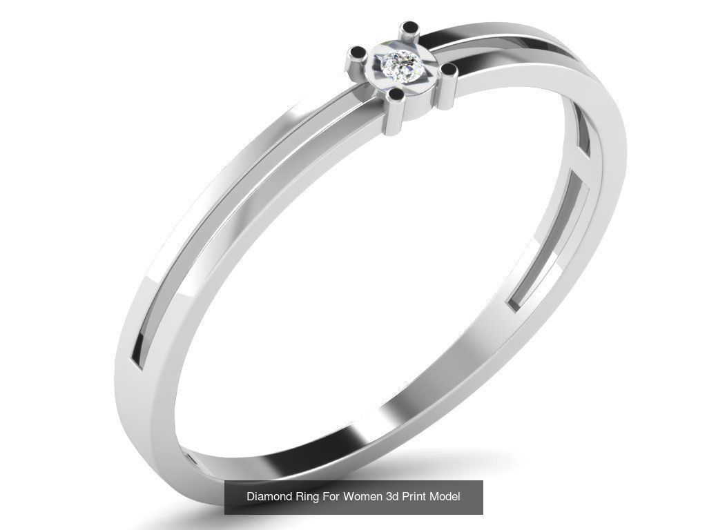Diamond Rings Collection For Women 3d Print Model _99
