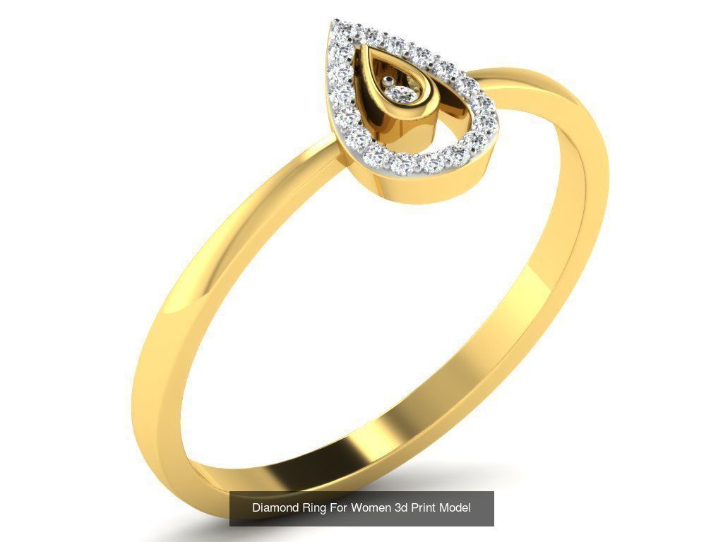 Diamond Rings Collection For Women 3d Print Model _117