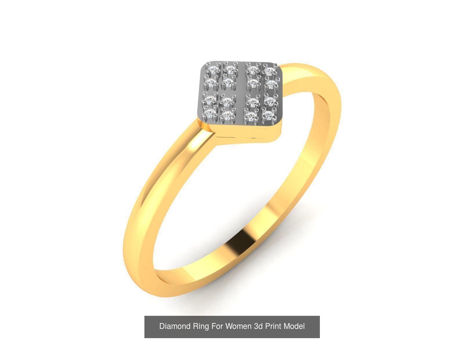 Diamond Rings Collection For Women 3d Print Model _39