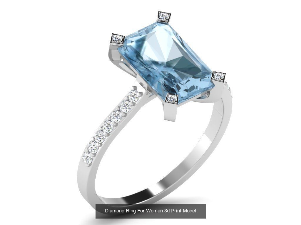 Diamond Rings Collection For Women 3d Print Model _69