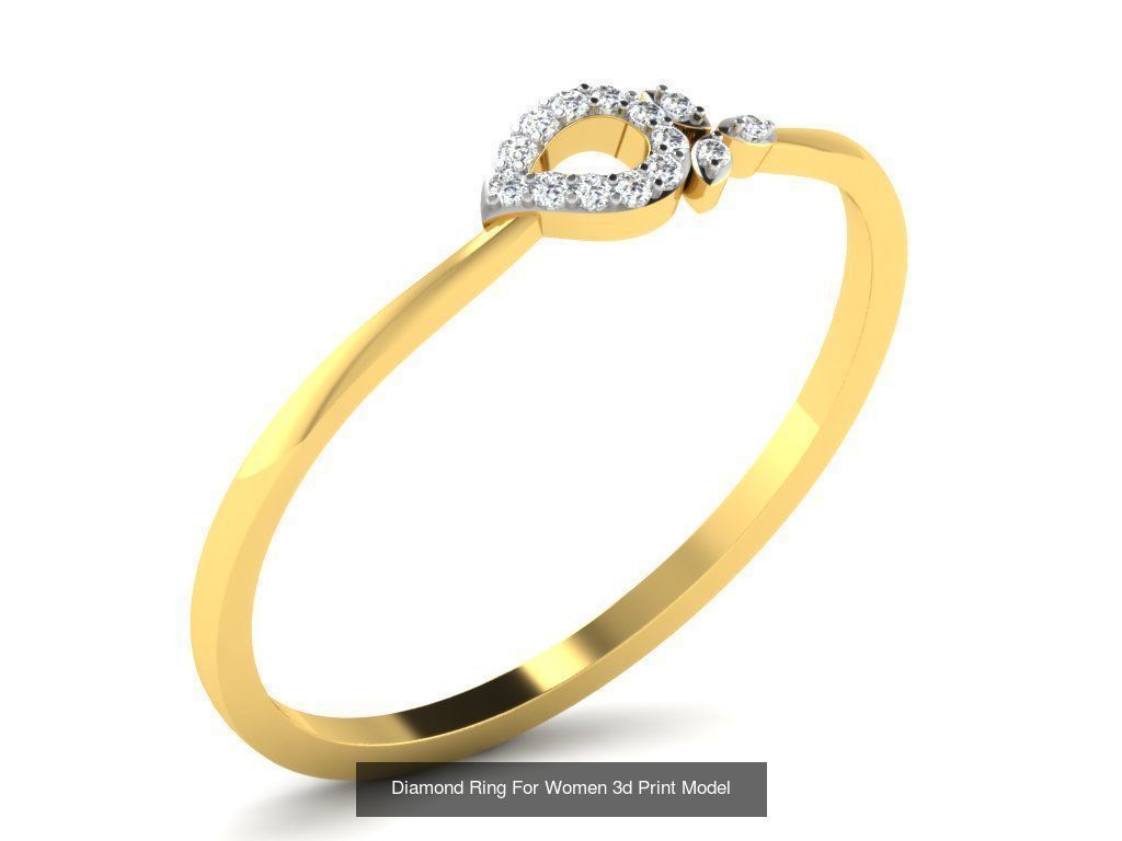 Diamond Rings Collection For Women 3d Print Model _105